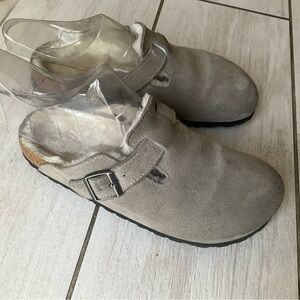 Birkenstock White Fleece-Lined Footwear